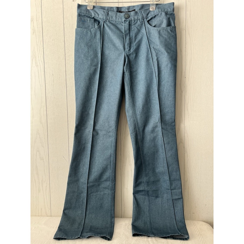 Vintage Y2K Marc Jacobs Women's Sz 12‎ Blue Low Rise Flared Jeans